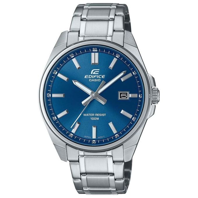 Casio EFV-150D-2AVUEF Edifice Orologio Bracciale al Quarzo con Data Resistente all'Acqua fino a 100 m colore Acciaio inox