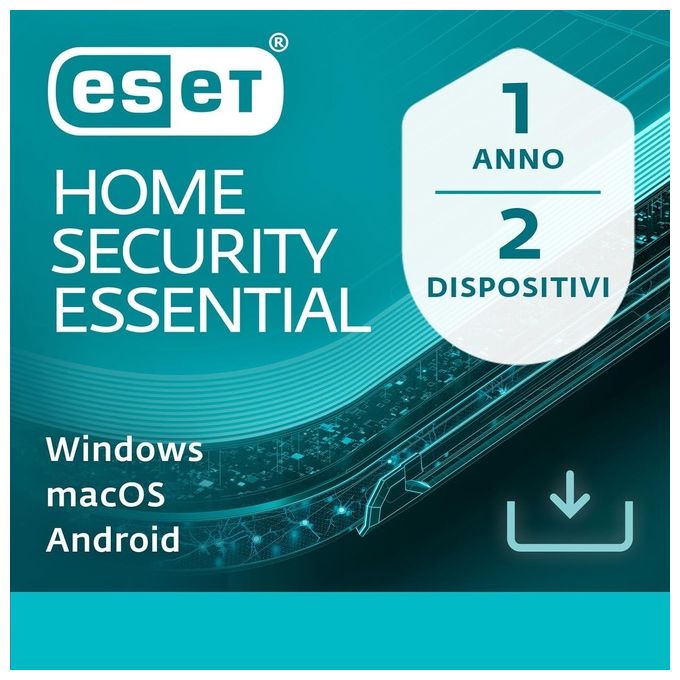 ESET EHSE-N1-A2-BOX ESET HOME Security Essential Licenza 2 Dispositivi 1 Anno colore Nero