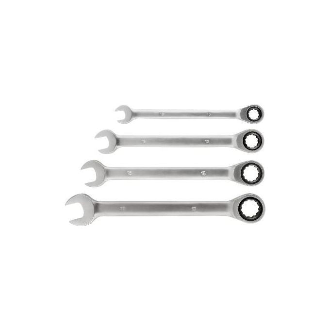 Kwb Set Chiavi Combinate A Cricchetto (10-17 Mm) 4 Pz