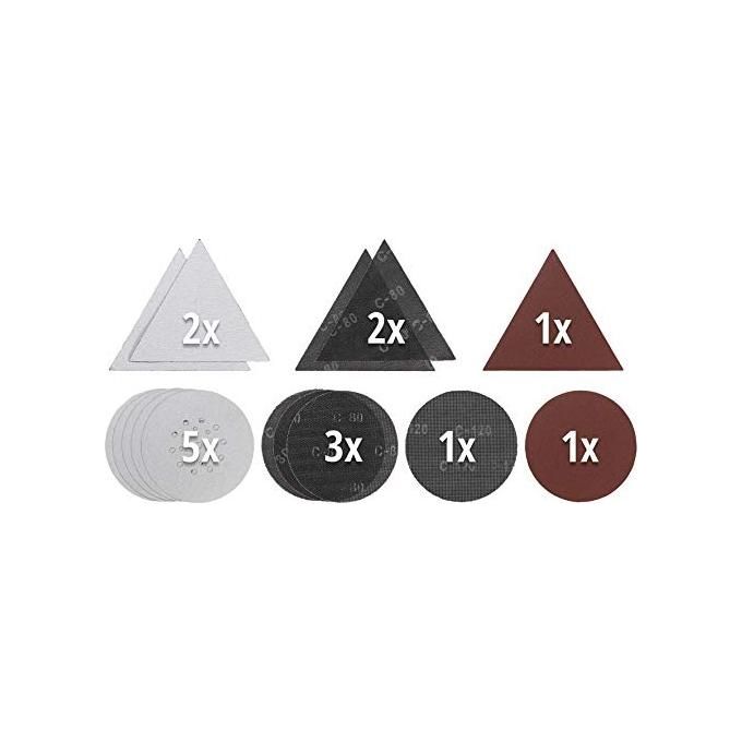 Kwb Carta and Rete Abrasiva D.225 Mm Set 15 Pz