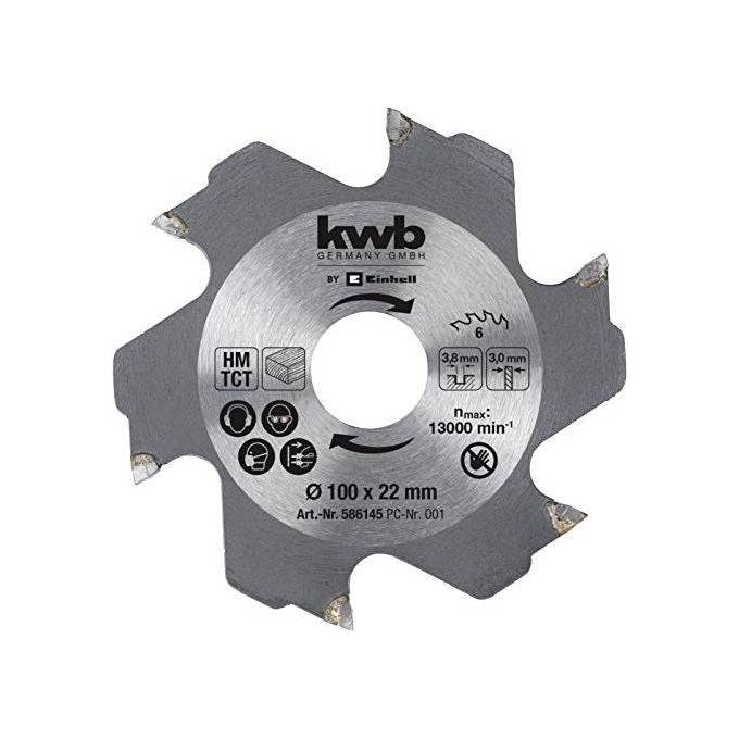 Kwb Fresa Di Ricambio D.22X100 Mm Spessore 3,8 Mm - 6 Denti