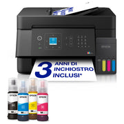Epson ET-4900 EcoTank Stampante Multifunzione A4 Wi-Fi Ethernet LCD ADF 30 fogli colore Nero