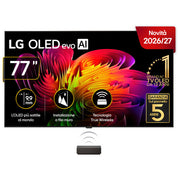 LG OLED77W69LA Wallpaper TV OLED evo AI 4K UHD 77'' Smart TV con Dolby Vision e Atmos 120 Hz colore Marrone