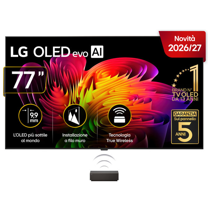 LG OLED77W69LA Wallpaper TV OLED evo AI 4K UHD 77'' Smart TV con Dolby Vision e Atmos 120 Hz colore Marrone
