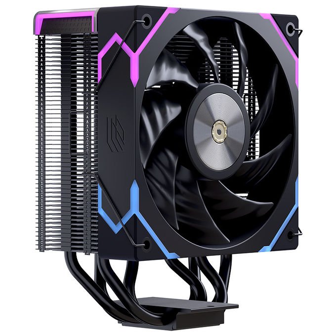 Einarex EXAC-GL-100-R-B Dissipatore Aria 4 Tubi di Dissipazione 1 Ventola RGB LGA 1150-1851 AM4-AM5 colore Nero