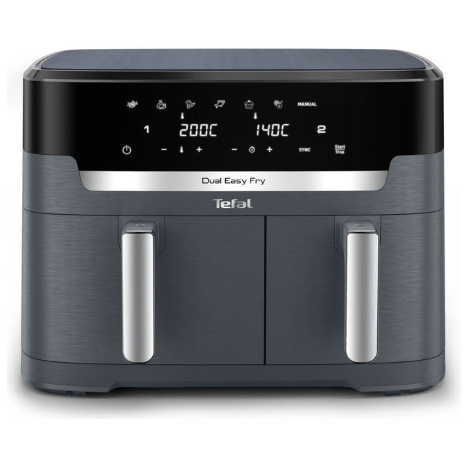 Tefal EY942BE0 Dual Easy Fry XXL Friggitrice ad aria 11 L doppio cassetto 7 programmi colore Pepper