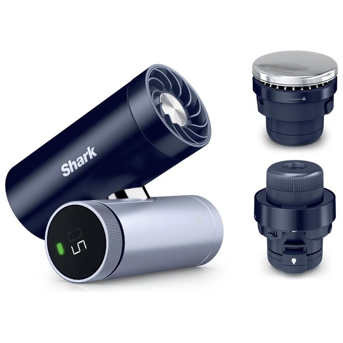 Shark FA025EU ChillPill 3-in-1 Handheld Fan con flusso d'aria regolabile e batteria ricaricabile colore midnight blue