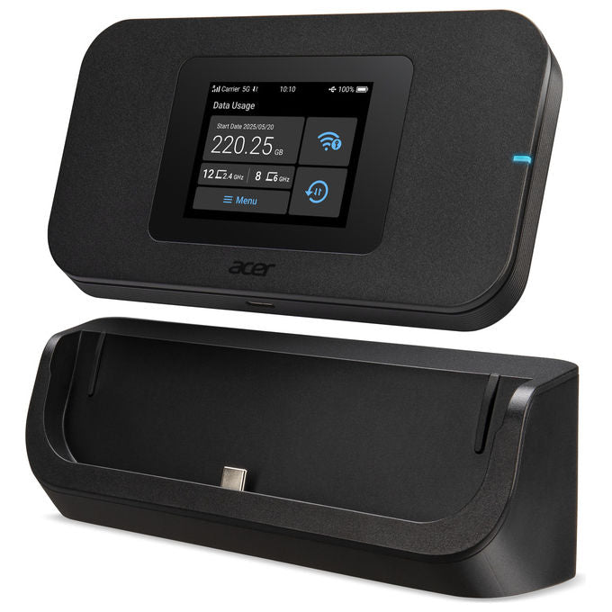 Acer FF.G34TA.001 Connect Enduro M4D Router portatile Wi-Fi 6 5G Dual-band 2.4 GHz 5 GHz NanoSIM eSIM colore Nero