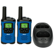 Alecto FR175BW Walkie Talkie 8 Canali 446 MHz Portata 7 km Autonomia 24 h Torcia Integrata colore Nero Blu