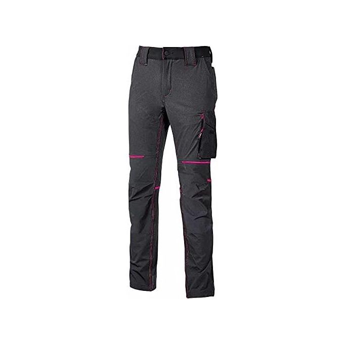 U-Power Pantalone Grigio-Fucsia Taglia L World