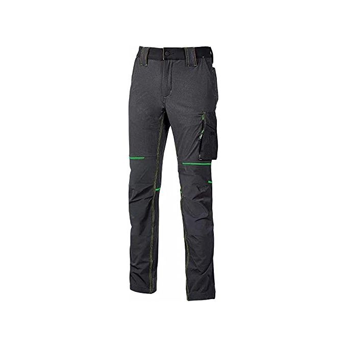 U-Power Pantalone Grigio-Verde Taglia L World
