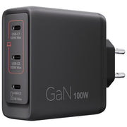 Lenovo G0A6100BEU Caricatore Multiporta USB-C 100 W GaN 3 Porte Nero