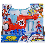 Hasbro G1969 Spidey Team con Elicottero Action Figure 7,6 cm e Veicolo Giocattolo con Proiettile colore Multicolore