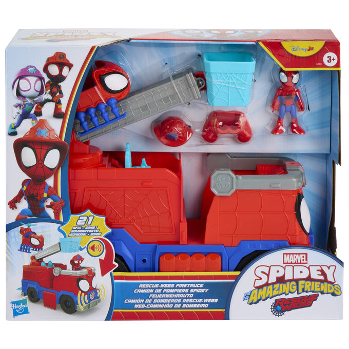 Hasbro G1992 SPIDEY AND HIS AMAZING FRIENDS Playset Vigili del Fuoco con Personaggio Batterie Incluse colore Multicolore