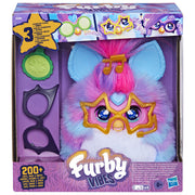 Hasbro G23835L0 Furby Vibes Peluche Interattivo con Luci Suoni Movimenti e Capelli Lunghi Modellabili colore Blue Razz