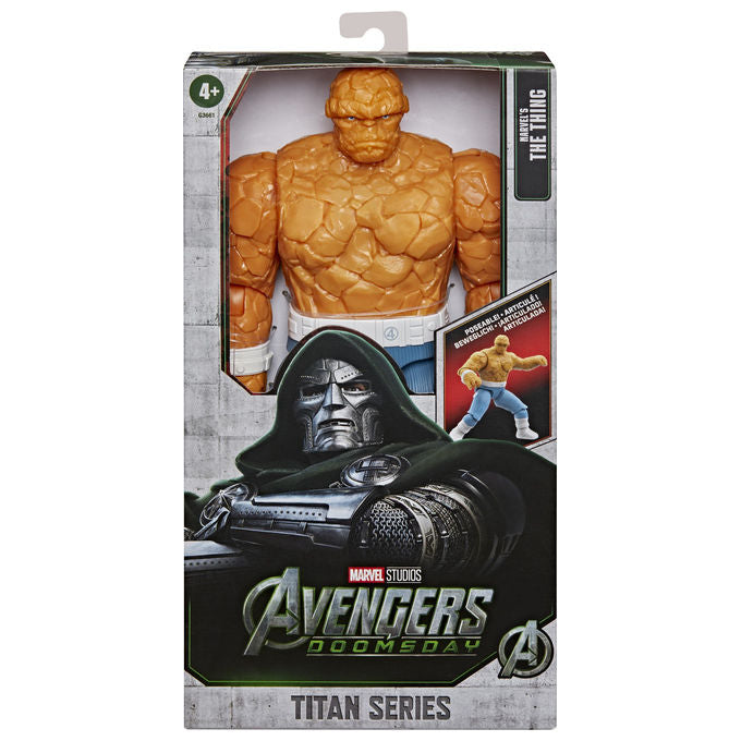 Hasbro G36615L0 Titan Series Action Figure Marvel della Cosa 29.2 cm con 11 Punti di Snodo Ispirata a Avengers Doomsday colore Multicolore