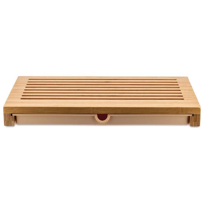 Alessi GAG02 Tagliere Per Pane Sbriciola con Raccoglitore Bambu' Resina Termoplastica 42x27x4.5 cm colore Marrone