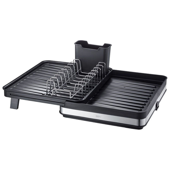 Gefu GF29262 SMARTLINE Scolapiatti Estensibile con Cestello Posate e Fondo Inclinato colore Nero