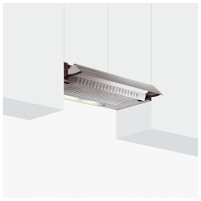 Glem Gas GHE901SI Cappa Incassato 90 cm 172 m³-h Classe D 63 dB Barra di scorrimento colore Argento