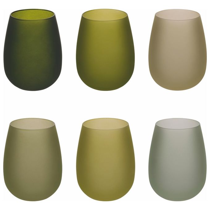Happy Hour New Greenery Set 6 Bicchieri 600Ml