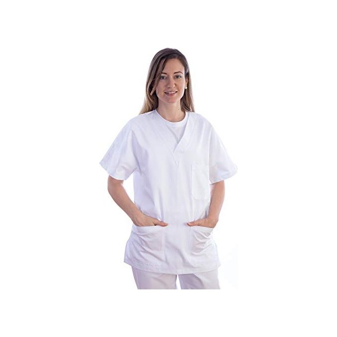 Casacca - Cotone-Poliestere - Unisex - Taglia XS Bianca 1 pz.