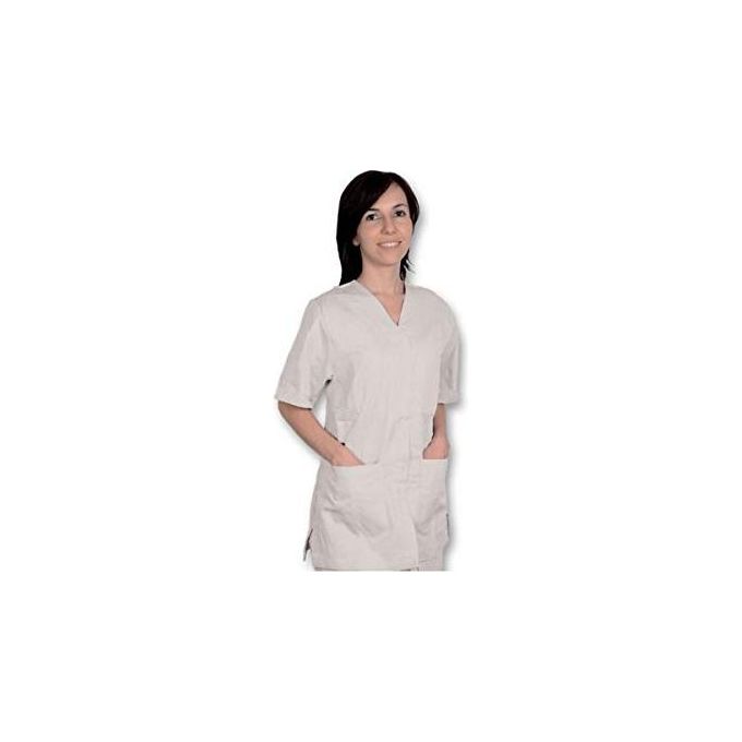 Casacca Con Bottoni-Cotone-Pol.-Donna L Bianca 1 pz.