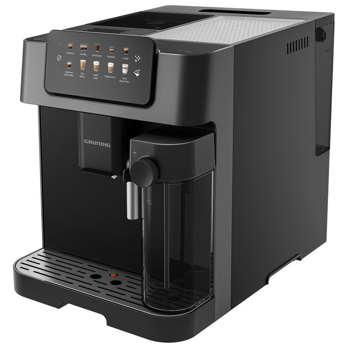 Grundig GMS6080 KVA 7230 Macchina da caffe' Automatica 2 L 19 bar 1350 W Macinino Integrato e Montalatte colore Nero Argento