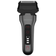 Grundig GMS8090 MS 8330 Rasoio elettrico con Trimmer a secco e umido Lama in Acciaio inox Autonomia 60 min Ricarica rapida 5 min per una rasatura colore Cromo Rosso