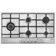 Glem Gas GT95TIX Piano cottura a gas 86 cm 5 fuochi con bruciatore tripla corona 3800 W colore Acciaio inox
