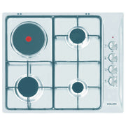 Glem Gas GTL647IX Piano cottura Combi 60 cm 3 fuochi gas + 1 piastra elettrica colore Acciaio inox