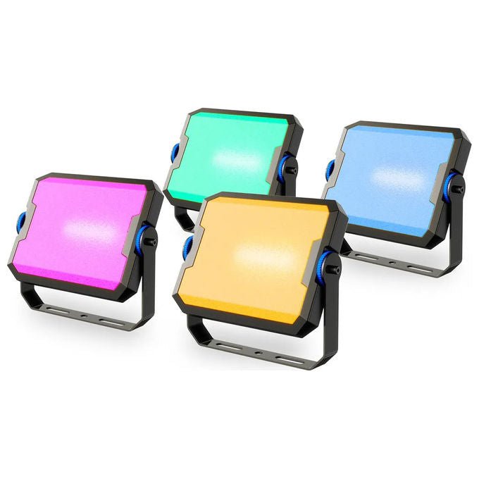 Govee H8057C11 Faro LED Smart 4 Pezzi RGB Dimmerabile 2700-6500 K 1000 lm 15 W IP66 Wi-Fi Bluetooth Matter Sincronizzazione Musicale colore Nero