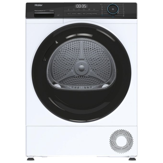 Haier HD80-A2939E-S I-Pro Serie 3 Asciugatrice Libera Installazione 8 Kg Classe A++ Tecnologia Pompa di Calore Partenza Programmabile I-Time (84.3x59.6x65 cm) colore Bianco