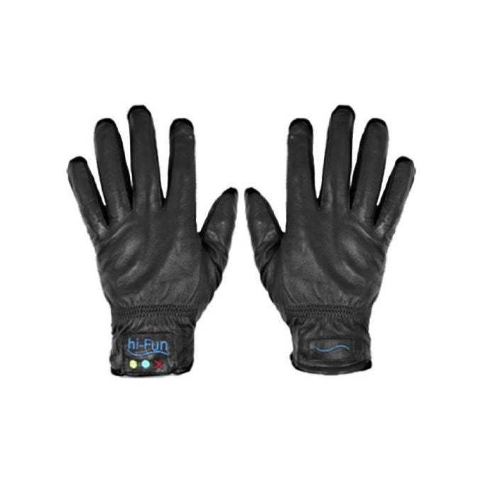 Hi-Call Leather Guanti Bluetooth per Smartphone in Pelle con Speaker Integrato Leather X-Large Black