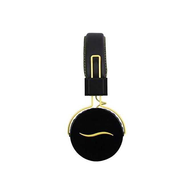 Hi-Deejay Cuffie Professionali Rivestite in Tessuto Metal Black Yellow
