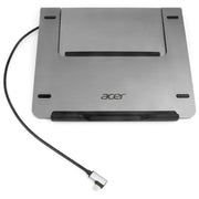 Acer HP.DSCAB.012 Supporto per computer portatile Compatibile da 11.6'' a 15.6'' con 3 Porte USB 3.2 Gen 1 Type-A e 1 Porta USB 3.2 Gen 1 Type-C colore Argento