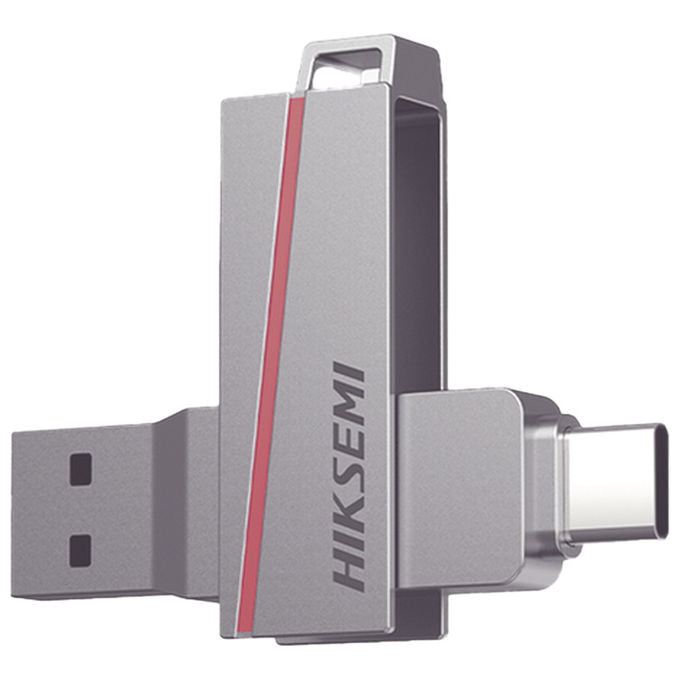 Hiksemi HS-USB-E307C-128G-U3 Unita' Flash USB 128 GB USB Type-A e USB Type-C 3.2 Gen 1 Velocita' Lettura 150 MB-s Scrittura 45 MB-s colore Grigio