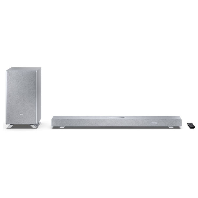 Sharp HT-SBW53121(SL) Soundbar 3.1.2 Dolby Atmos DTS:X 550 W Subwoofer Wireless Bluetooth 5.3 colore Argento