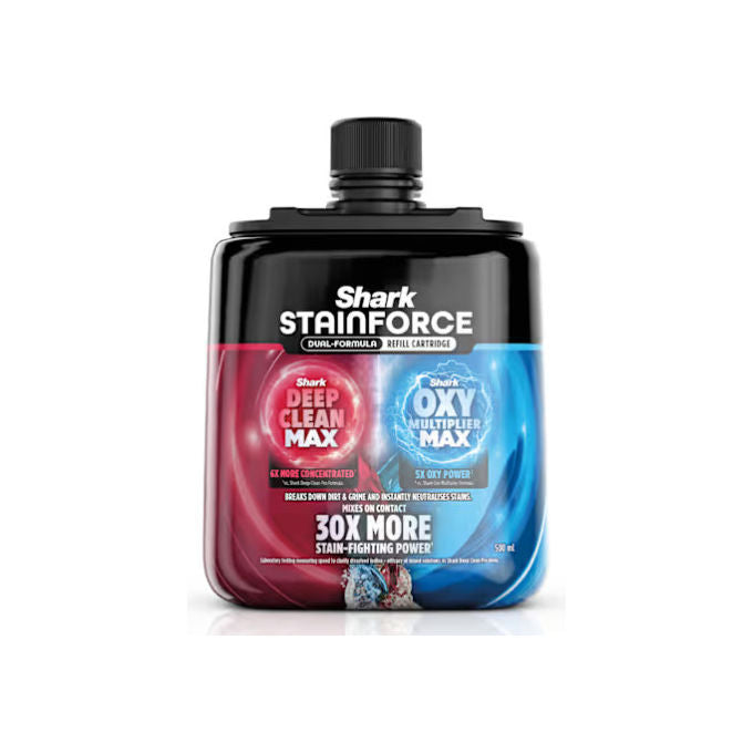 Shark HX100CHT StainForce Confezione di ricarica 500 ml Doppia formula antimacchia colore Nero