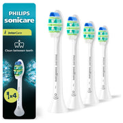Philips HX9004-87 Testine per spazzolino HX9004-87 4 pezzi setole medio-morbide compatibili con Sonicare colore Bianco