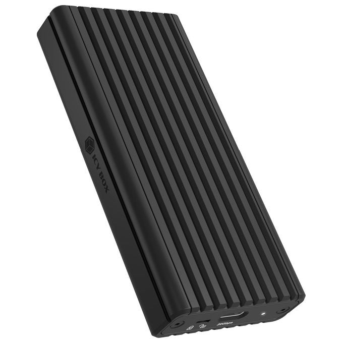 ICY BOX IB-1917M-C32A Scatola esterna per SSD M.2 NVMe USB 3.2 Gen 2x2 fino a 20 Gbps in alluminio colore Nero