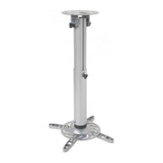 Techly ICA-PM-104M Supporto a Soffitto per Videoproiettore Estensione 50-77 cm Inclinazione 30° Rotazione 360° Portata 15 Kg colore Silver