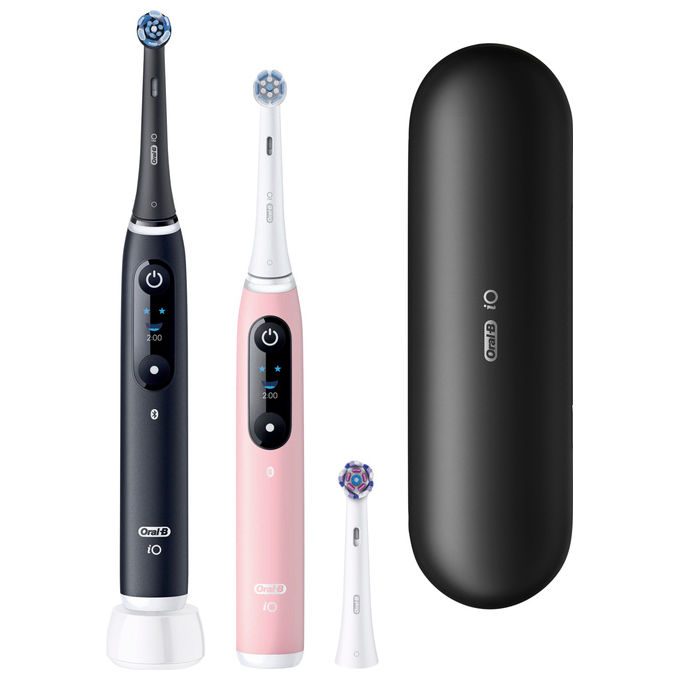Oral-B IOM6D.3BCE6.B FBNLSENOR BK-PK Box PTHBR iO6 Spazzolino elettrico Rotante-oscillante 5 modalita' Timer 2 minuti e 30 secondi Display interattivo Bluetooth colore Nero-Rosa