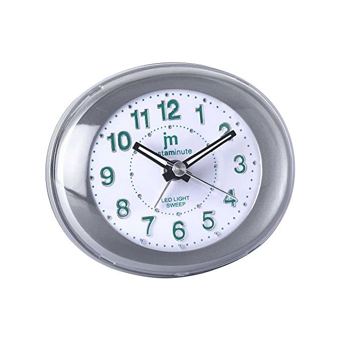 Lowell Sveglia Quarzo Just a Minute in Plastica con Movimento Continuo Grigio