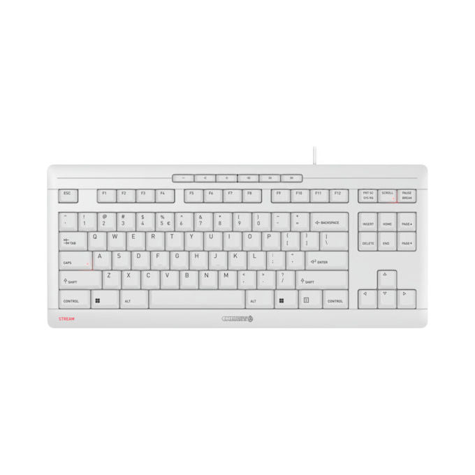 Cherry JK-8600EU-0 STREAM KEYBOARD TKL Tastiera Cablata USB QWERTY Inglese 93 Tasti Meccanismo a Forbice Cherry SX Bianco