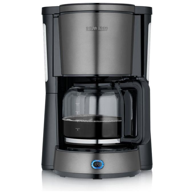 Severin KA9340 Caffettiera a Filtro 1.25 L con Spegnimento Automatico e Sistema Anti-goccia colore Nero Inox