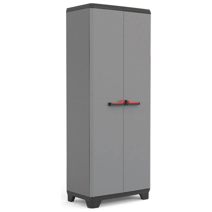 Keter 9721000 Stilo Alto Armadio da Esterno 3 Ripiani Regolabili 68x39x173 cm 15 Kg per Ripiano colore Grigio