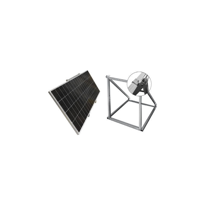 GBC B2145660 Kit Pannello Solare Fotovoltaico 375 W Monocristallino Wi-Fi PlugandPlay con Inverter 300 W e Struttura per Balcone colore Nero