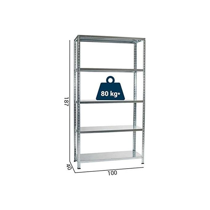Grima Scaffale kit 100x40 h 185 Zincato Grima