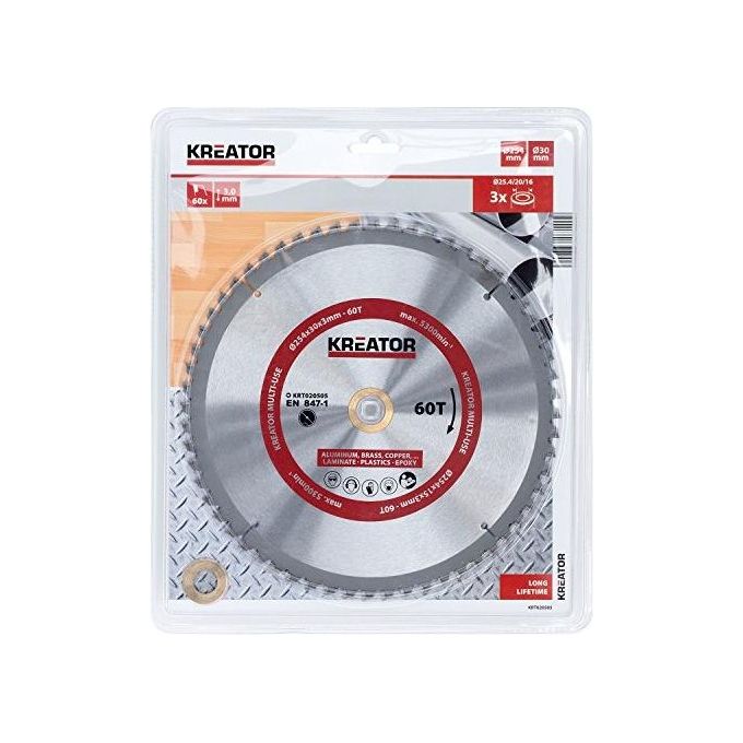 [ComeNuovo] Mistral Disco 254mm 60 Denti Multiuso per Sega Circolare