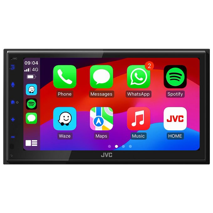 JVC KW-M695DBW Ricevitore Multimediale Auto 1 DIN 200 W Bluetooth Wi-Fi 5 802.11ac DAB+ Apple CarPlay Android Auto colore Nero